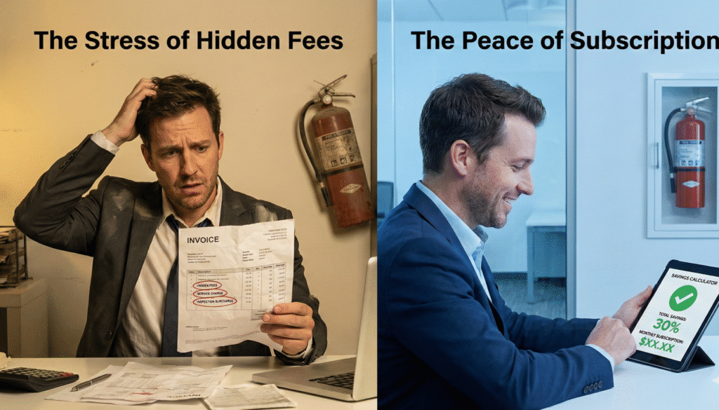 comparing costs conventional exinguisher maintenance vs safety subscription